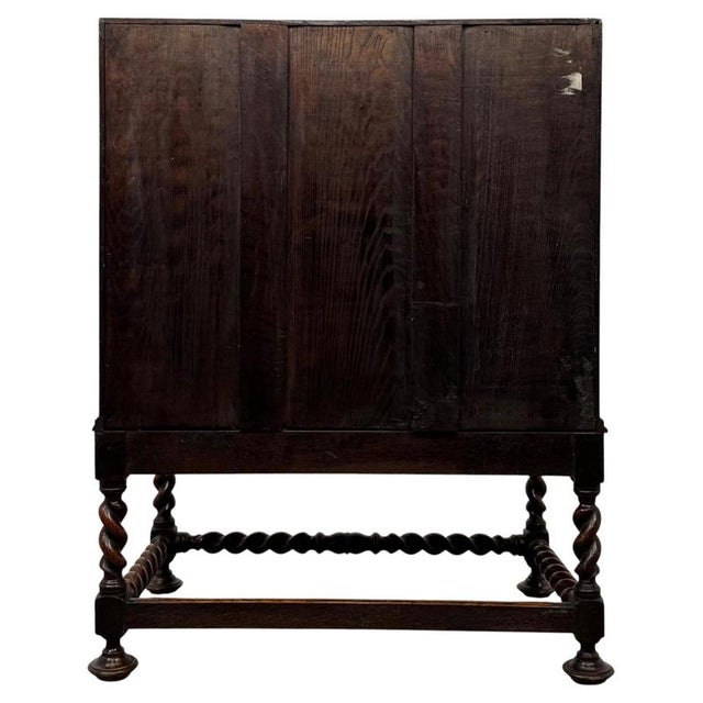 Antique English Jacobean Style Oak Bureau, 1900s For Sale - Image 11 of 14