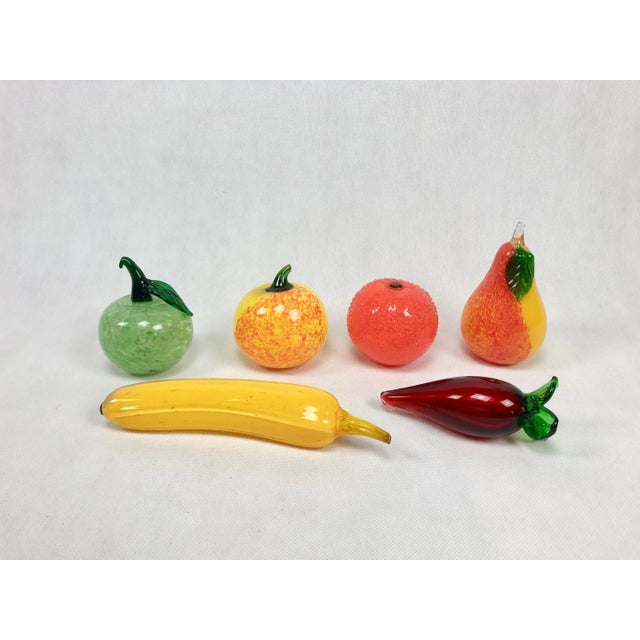 Mid-Century Art Glass Fruits, 1970s, Set of 6 For Sale - Image 9 of 10