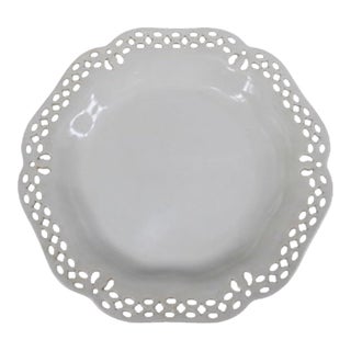 Set of 10, Wedgewood Cream Reticulated Plates For Sale