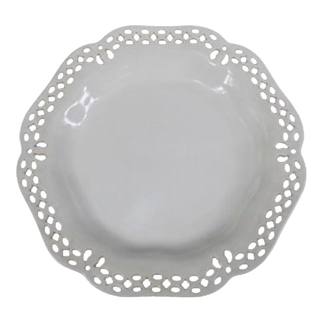 Set of 10, Wedgewood Cream Reticulated Plates For Sale