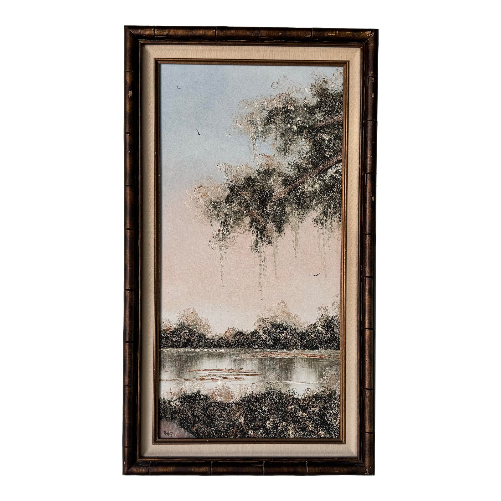 1990's Chester Lewis Perez (1923–2010) Mixed Media Impasto