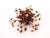 Stunning gilded flush mount made by the Italian company Banci Firenze. Decorated with red glass leaves and clear crystal...