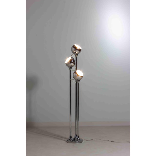 Chrome Floor Lamp with Adjustable Metal Ball-Shaped Lights, Italy, 1970s For Sale - Image 10 of 11