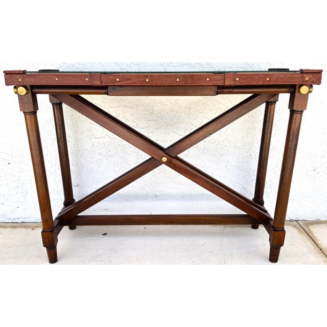 Bauer International Stiles Serengeti Campaign Buffet Console Table For Sale - Image 10 of 12