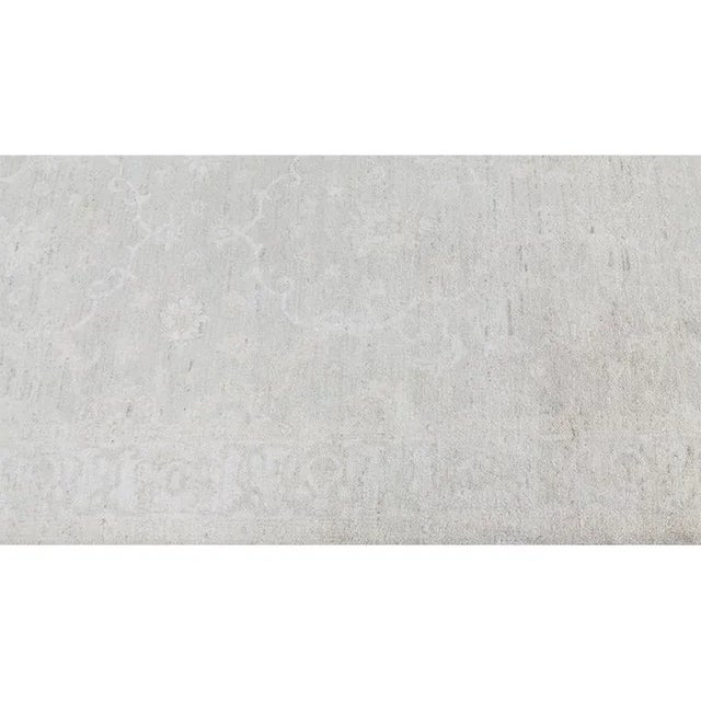 2010s Handwoven Oushak Style Ivory Runner Rug 4'1" X 16'3" For Sale - Image 5 of 12