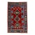 Antique Kazak Rug – Bold Red, Turquoise & Tribal Geometric Design 5x8 For Sale