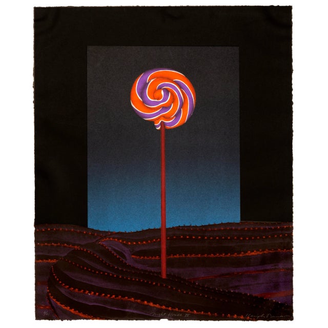 Late 20th Century Night Flower Iv, Surrealist Screenprint For Sale In New York - Image 6 of 6