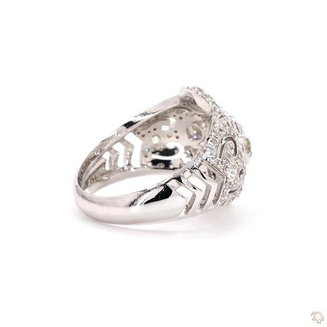 Early 20th Century 2.05 Carat Round Brilliant Cut Diamond Gold Ring, Size 6.5 For Sale In New York - Image 6 of 9