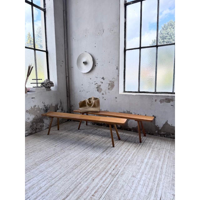 Mountain Furniture Benches in Pine and Oak in the style of Malmvall, 1950s, Set of 2 For Sale - Image 3 of 18