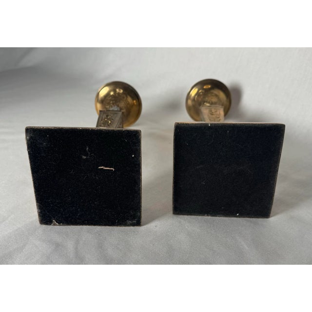 Pair of French Renaissance Solid Brass Candlesticks For Sale - Image 12 of 12