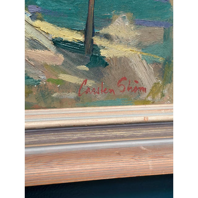 Carl‑axel Schwieler, Vid Knabäck, Skåne, 1950s, Oil Painting on Panel, Framed For Sale - Image 9 of 18