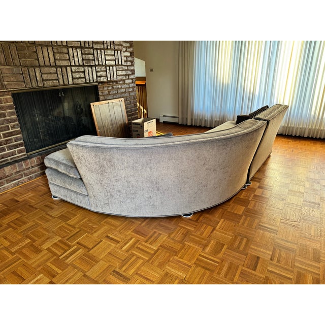 Vladimir Kagan Mid Century Modern Serpentine 2 Piece Sectional Sofa For Sale - Image 4 of 8