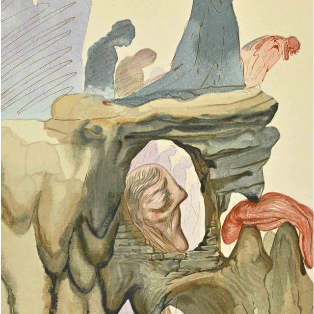 The Liars - Hell Plate 22 is a woodcut print realized in 1963 for a series illustrating the Medieval poem of the "Divine...