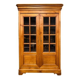 Early 19th Century Antique French Country Cherrywood Cabinet/Bookcase For Sale