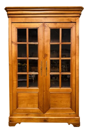 Early 19th Century Antique French Country Cherrywood Cabinet/Bookcase