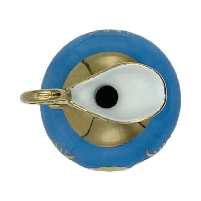 Limoges, France Vintage Limoges France Decor Main Porcelain Miniature Blue Floral Urn Pitcher For Sale - Image 4 of 12