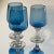 1960s 1960s Vintage Mid-Century Modern Italian Vimax Creations Blue Hand Blown Decanter & Cordial Digestif Glass Set - 7 Pieces For Sale - Image 5 of 13