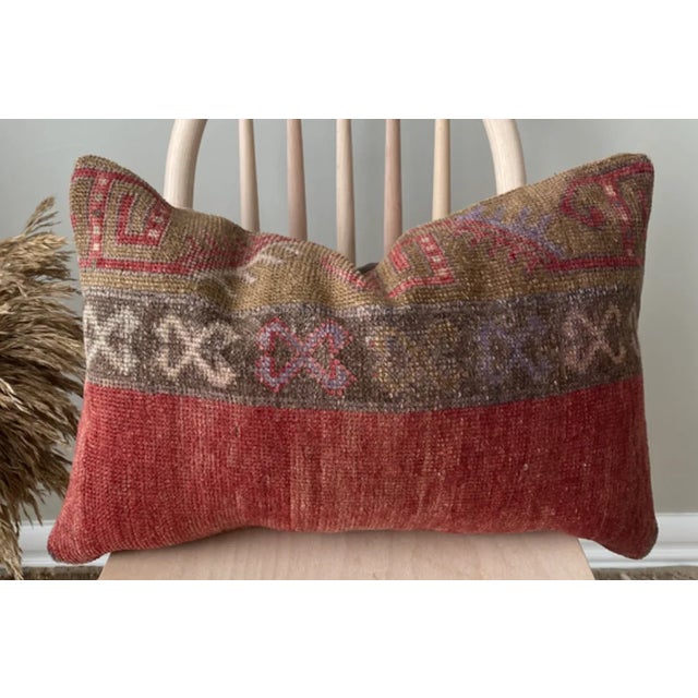 Ruby Red Turkish Vintage Pillow Cover For Sale - Image 8 of 8