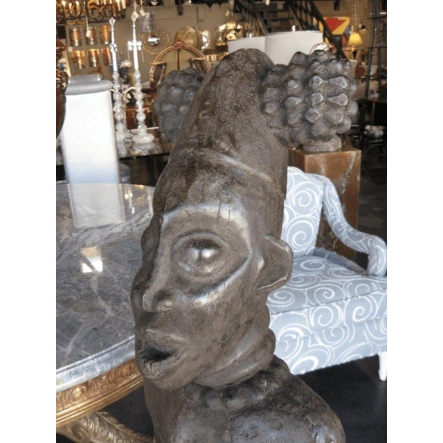 1920s Hand Carved Male and Female African Statues From Cameroon For Sale In Los Angeles - Image 6 of 8