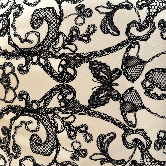 Decorative double sided pillow cover, handcrafted from 100% cotton slub with a black botanical print and white background,...