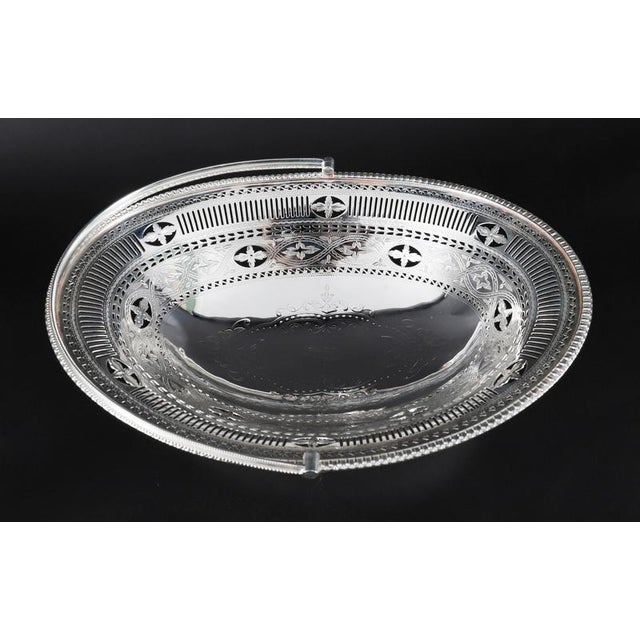 Antique Victorian Neo Classical Silver Plated Fruit Basket, 19th Century For Sale - Image 4 of 16