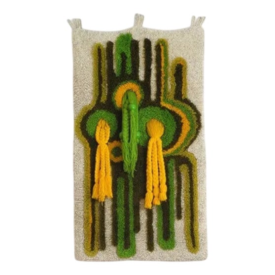 German Wool Wall Tapestry, 1970s For Sale