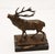 Bronze Stag Animal bronze - roaring stag. Bronze, dark patina. Mounted on a marble base. Marble base chipped at the lower...