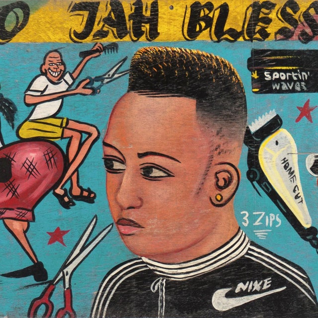 'Barbershop Designs' by Joe Addai, Kumasi, Accra, Ghana, Jah Bless, African Hair Styles, Folk For Sale - Image 4 of 11