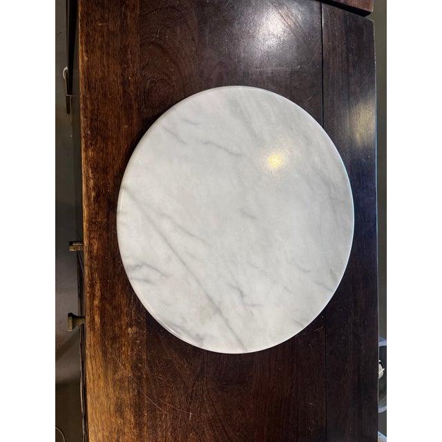 White Ico Parisi Style Mid-Century Modern “Jax” Side Table With White Marble Top For Sale - Image 8 of 9