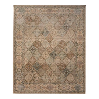 Rug & Kilim’s Bohemian Argyle Rug in Blue and Beige, 5x8 For Sale