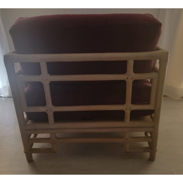 Ficks Reed Late 20th Century Pair of Ficks Reed Rattan and Cane Cube Loungers For Sale - Image 4 of 8