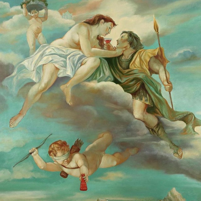 Antonella Cappuccio, Mythological Scene, Oil on Canvas For Sale - Image 3 of 12