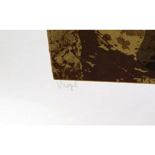 Impressionist Dean Meeker Vigil Original Signed Intaglio Collagraph Art Artwork For Sale - Image 3 of 8