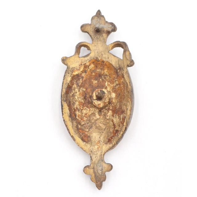 Neoclassical Vintage Brass Neoclassical Roman Soldier Relief Applique For Sale - Image 3 of 3