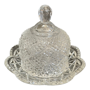 Vintage Domed Covered Butter Dish by Fostoria Glass