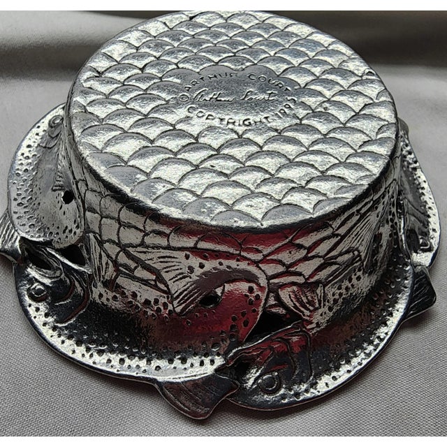 Figurative Arthur Court Aluminum Fish Wine/Bottle Coaster For Sale - Image 3 of 6