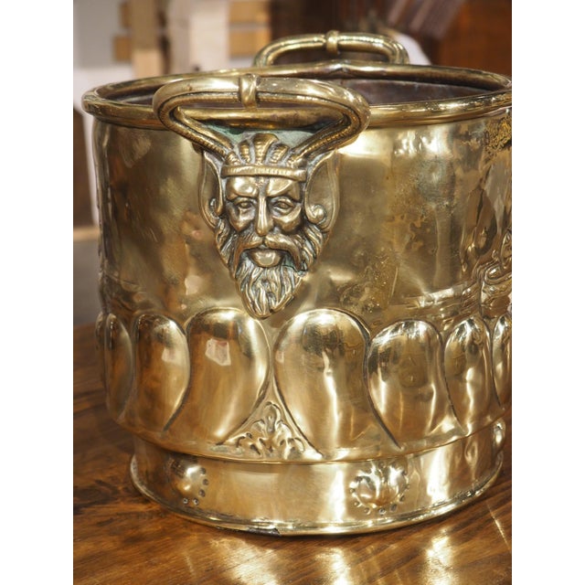 Circa 1900 Polished French Brass Folk Art Wine Cooler or Jardiniere For Sale - Image 14 of 18