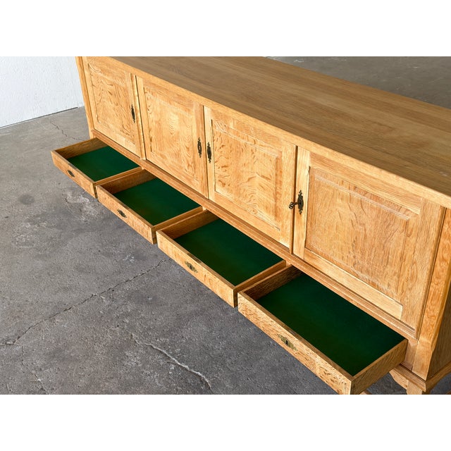 Mid-Century Danish Brutalist Sideboard in Oak by Henning Kjærnulf, 1960s For Sale - Image 13 of 15