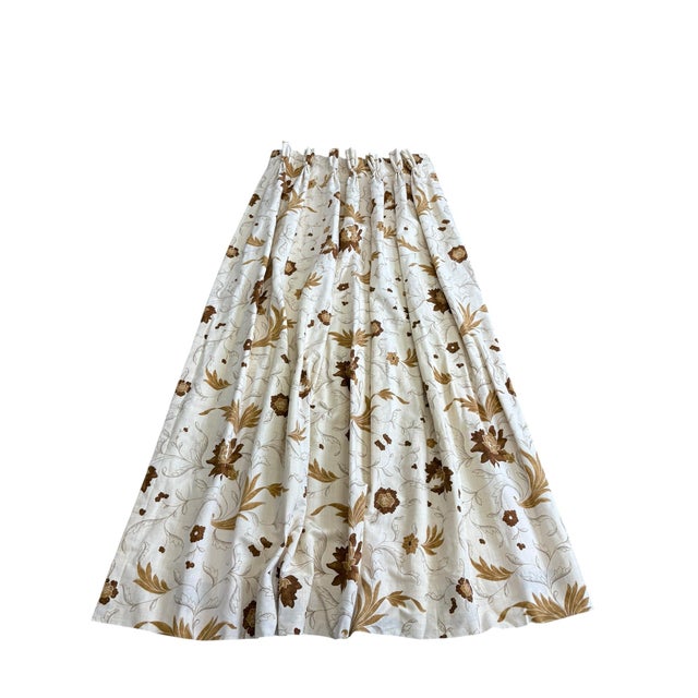 Custom pinch pleat curtain panels - 2 panels Made of LEE JOFA Groundworks Thomas OBrien Dellamae Floral in Chestnut color....