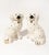 Beautiful hand-painted porcelain Staffordshire dog figurines by Royal Doulton. Each has a gilt gold collar and a glossy...