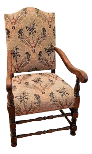 Jacobean Revival Bobbin & Block Armchair