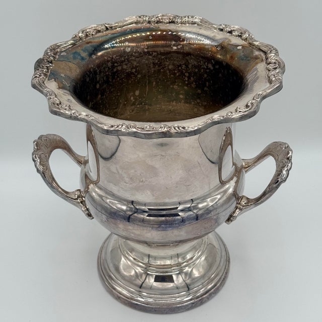 Metal Vintage Gorham Heritage Silverplate Trophy Vase / Wine Cooler For Sale - Image 7 of 7