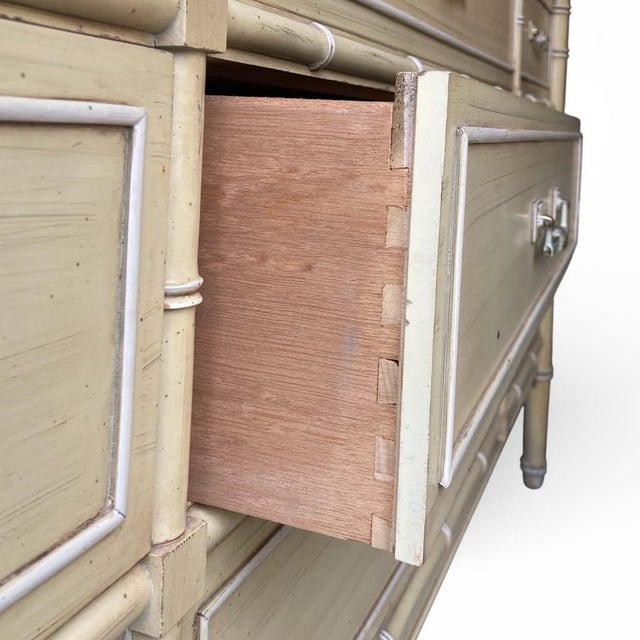 Hollywood Regency Vintage Henry Link Bali Hai 5-Piece Bedroom Set | Faux Bamboo For Sale - Image 3 of 10