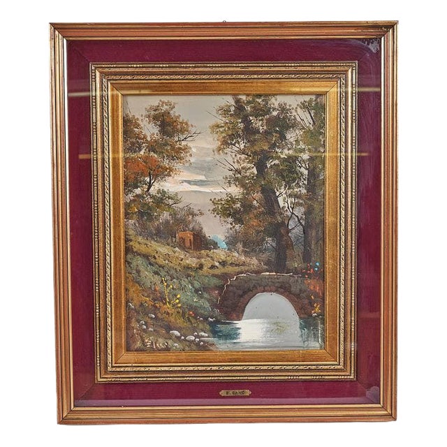 E. Cano, Landscape, Oil Painting on Canvas For Sale