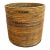 Gabriella Crespi Style Coiled Rattan Planter on Casters For Sale