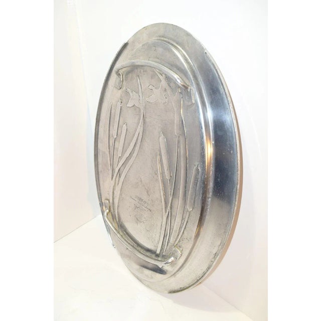 American Vintage Midcentury West Bend Serv-It Roaster Broiler Server Aluminum Platter Tray With Cattails and Ducks in Flight, Circa 1940’s For Sale - Image 3 of 8