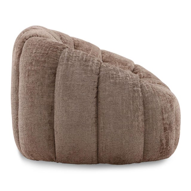 Contemporary Modern Tufted Coco Swivel Chair For Sale - Image 3 of 6