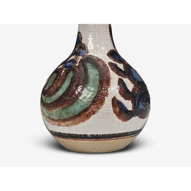 Cream 1960s Mid-Century Modern Noomi Backhausen, Table Lamp, Colorful Glazed Stoneware For Sale - Image 8 of 11