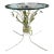 Vintage Mid-Century Italian Style Gilt Metal Daisy Bouquet Side Table For Sale