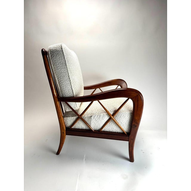 Wood Mid-Century Modern Italian Lounge Chair by Paolo Buffa, 1950s For Sale - Image 7 of 15